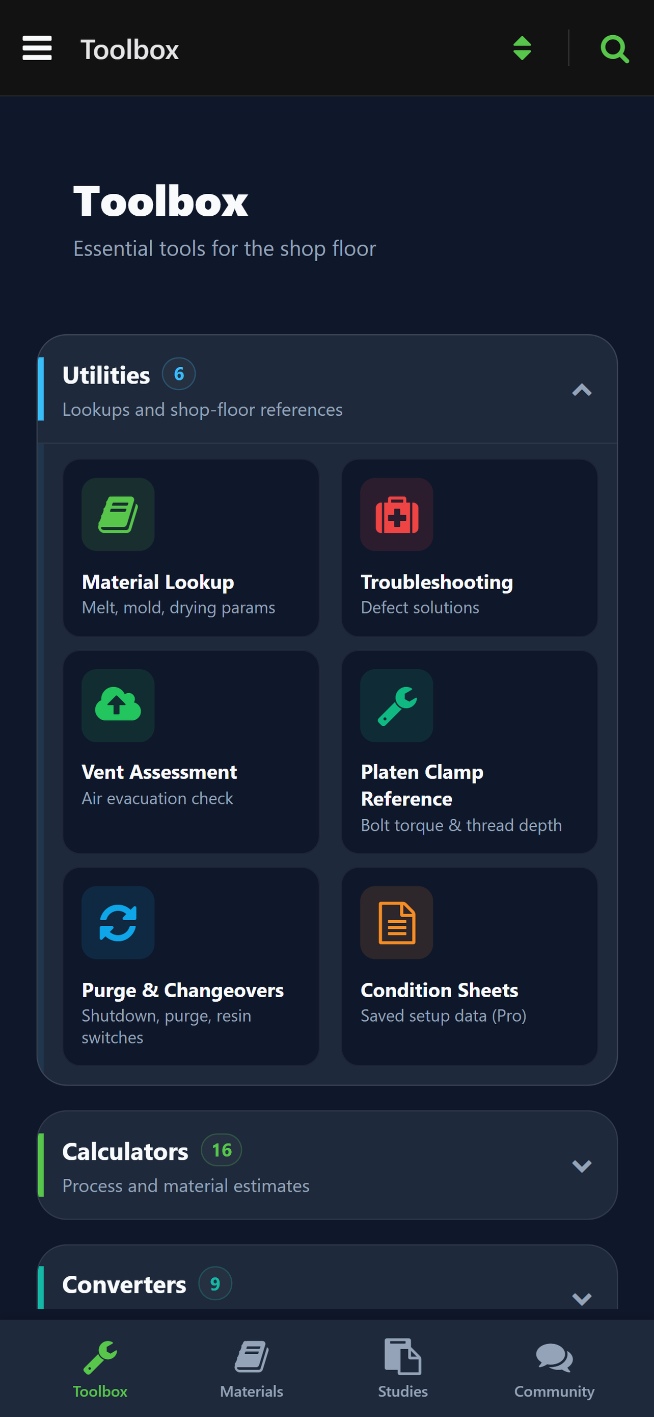 Shop-floor tools when you need them